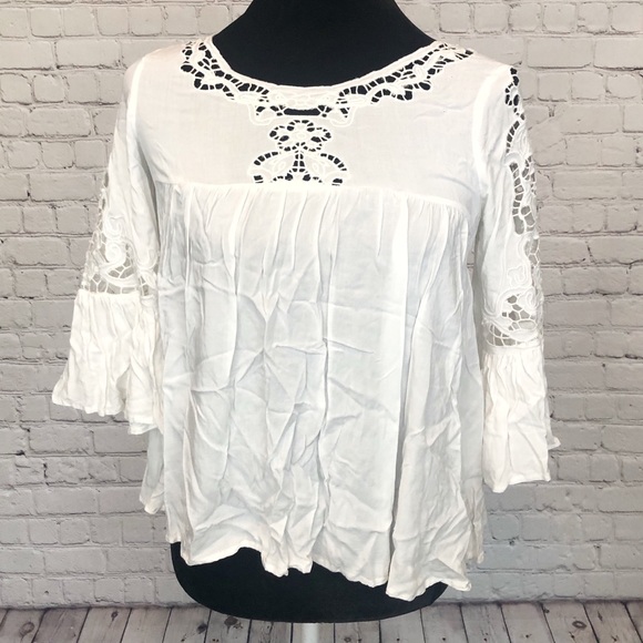 En Creme Tops - EN CRÈME white boho blouse